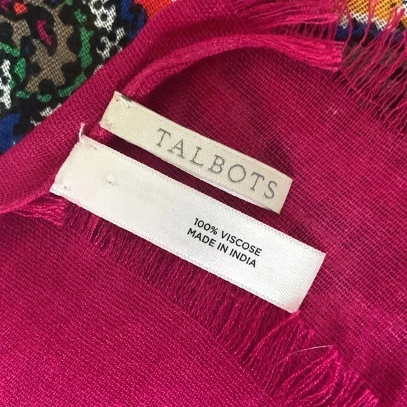 Talbots colorful paisley scarf - Picture 3 of 7